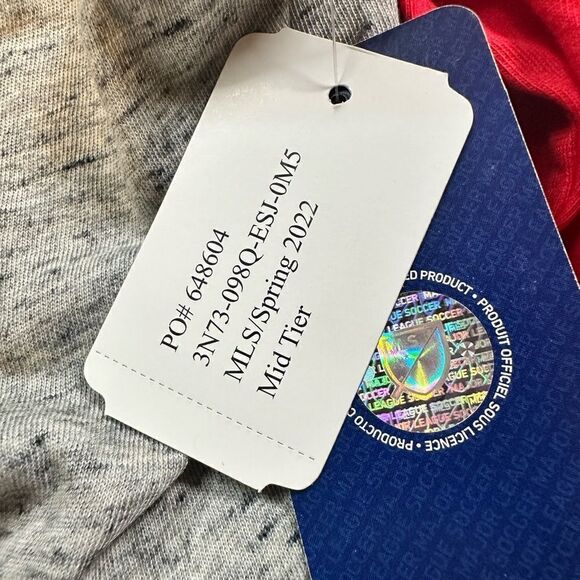 NWT Fanatics FC Dallas Soccer Gray Red Baseball Tee Shirt - Size L - Picture 5 of 5